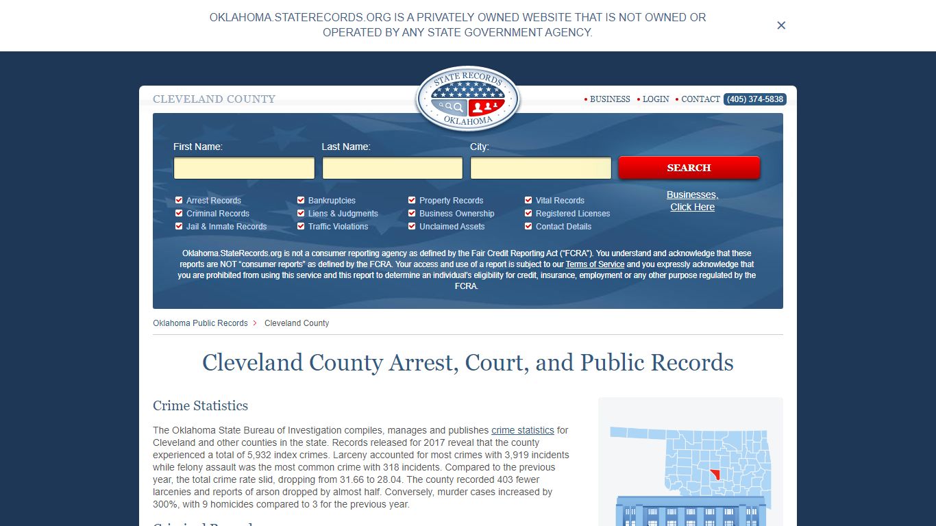 Cleveland County Arrest, Court, and Public Records